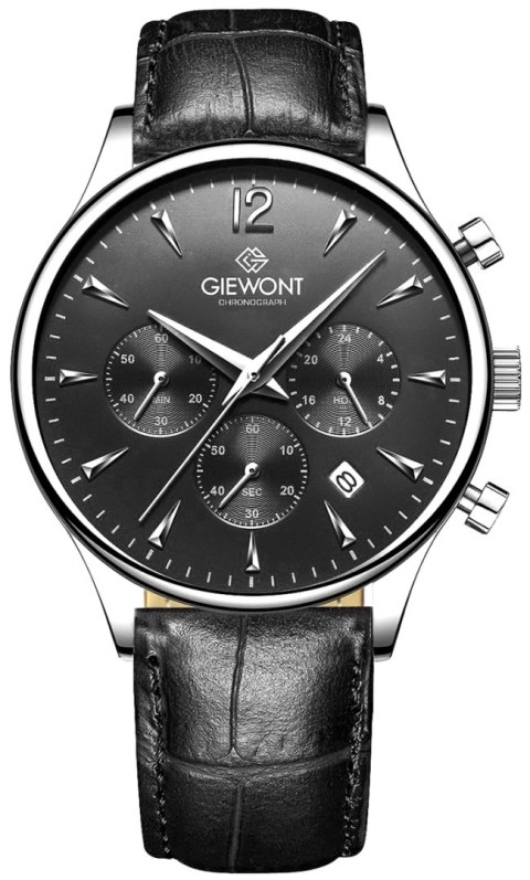 Zegarek Męski Giewont Chronograph Sapphire Czarno Srebrny GW6310-A2 Giewont