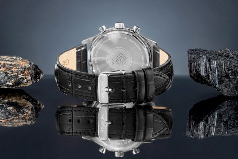 Zegarek Męski Giewont Chronograph Sapphire Czarno Srebrny GW6310-A2 Giewont