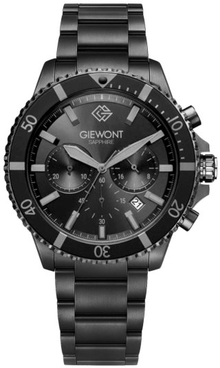 Zegarek Męski Giewont Chronograph Sapphire Czarno Tytanowy GW3970-B1 Giewont