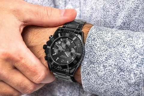 Zegarek Męski Giewont Chronograph Sapphire Czarno Tytanowy GW3970-B1 Giewont