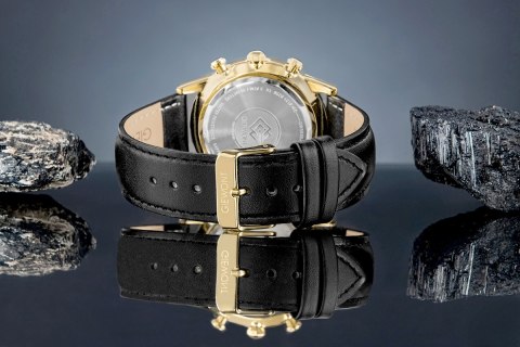 Zegarek Męski Giewont Chronograph Sapphire Czarno Złoty GW5630-A4 Giewont