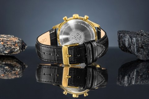 Zegarek Męski Giewont Chronograph Sapphire Czarno Złoty GW6310-A4 Giewont