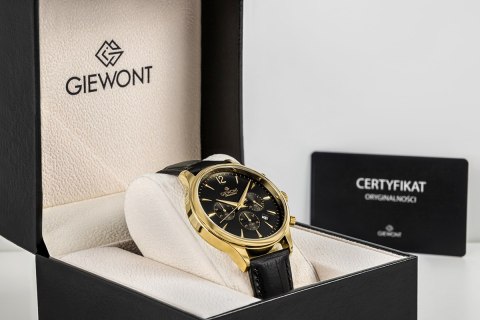 Zegarek Męski Giewont Chronograph Sapphire Czarno Złoty GW6310-A4 Giewont