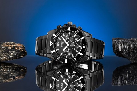 Zegarek Męski Giewont Chronograph Sapphire Czarny GW3970-B4 Giewont