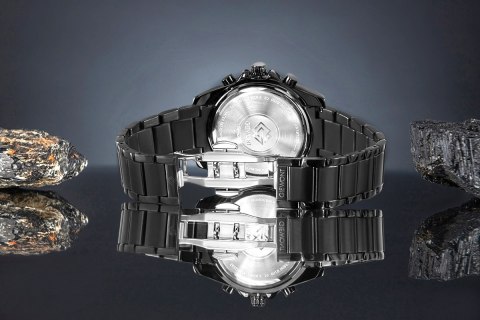 Zegarek Męski Giewont Chronograph Sapphire Czarny GW3970-B4 Giewont