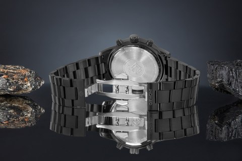 Zegarek Męski Giewont Chronograph Sapphire Czarny GW4580-B1 Giewont