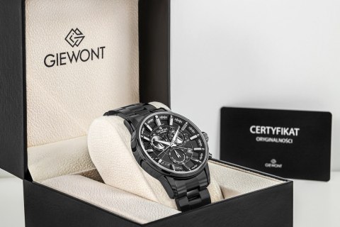 Zegarek Męski Giewont Chronograph Sapphire Czarny GW4580-B1 Giewont