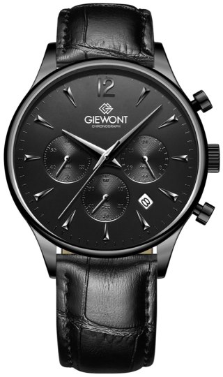 Zegarek Męski Giewont Chronograph Sapphire Czarny GW6310-A1 Giewont