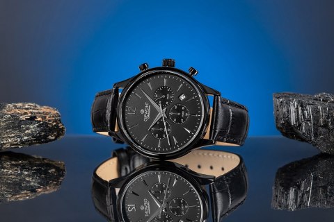 Zegarek Męski Giewont Chronograph Sapphire Czarny GW6310-A1 Giewont