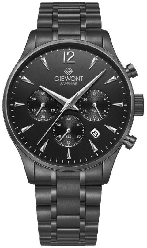 Zegarek Męski Giewont Chronograph Sapphire Czarny GW6310-B1 Giewont