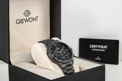 Zegarek Męski Giewont Chronograph Sapphire Czarny GW6310-B1 Giewont
