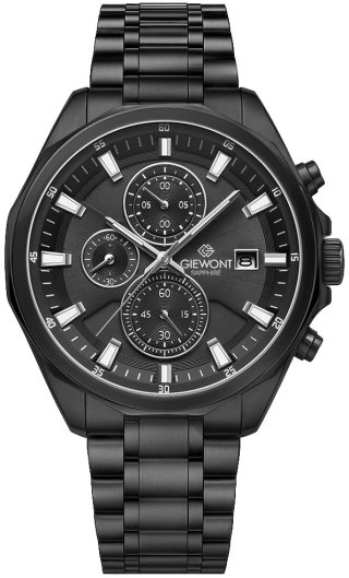 Zegarek Męski Giewont Chronograph Sapphire Czarny GW7290-B1 Giewont