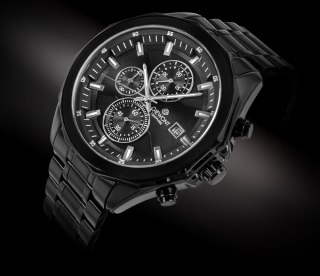 Zegarek Męski Giewont Chronograph Sapphire Czarny GW7290-B1 Giewont