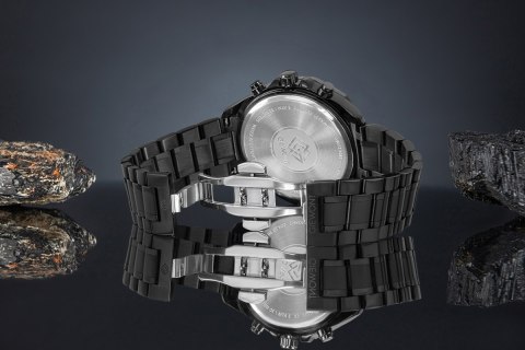 Zegarek Męski Giewont Chronograph Sapphire Czarny GW7290-B1 Giewont