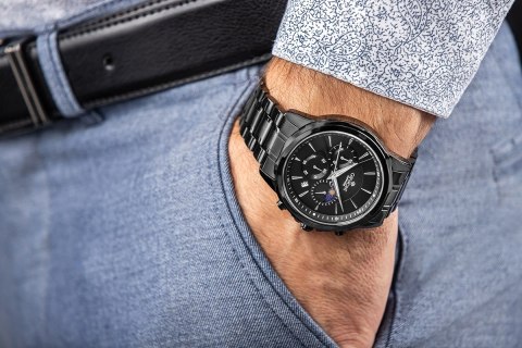Zegarek Męski Giewont Chronograph Sapphire Czarny GW9460-B1 Giewont