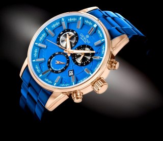 Zegarek Męski Giewont Chronograph Sapphire Niebieski GW4580-B5 Giewont