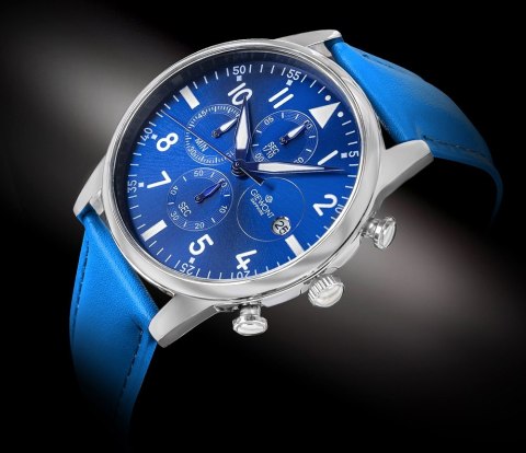 Zegarek Męski Giewont Chronograph Sapphire Niebieski GW5630-A5 Giewont