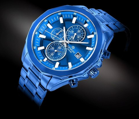Zegarek Męski Giewont Chronograph Sapphire Niebieski GW7290-B5 Giewont