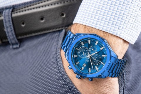 Zegarek Męski Giewont Chronograph Sapphire Niebieski GW7290-B5 Giewont