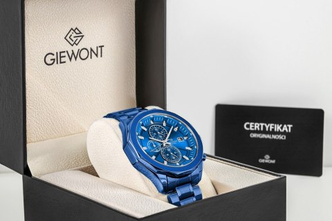Zegarek Męski Giewont Chronograph Sapphire Niebieski GW7290-B5 Giewont