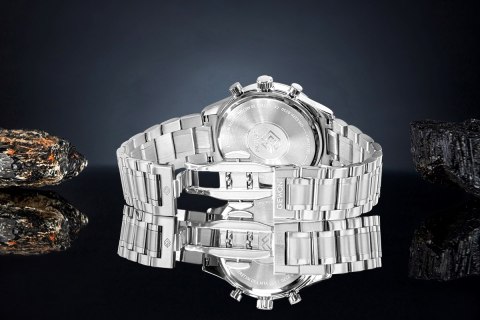 Zegarek Męski Giewont Chronograph Sapphire Srebrno Niebieski GW6310-B3 Giewont