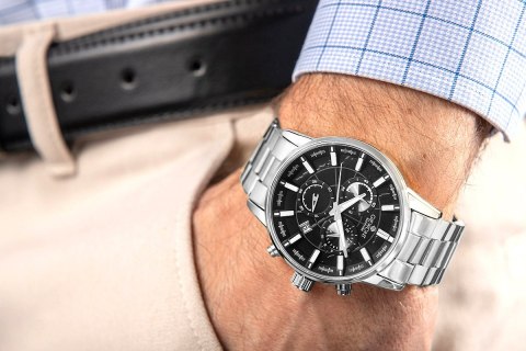 Zegarek Męski Giewont Chronograph Sapphire Srebrny GW4580-B2 Giewont