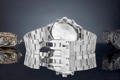 Zegarek Męski Giewont Chronograph Sapphire Srebrny GW4580-B2 Giewont