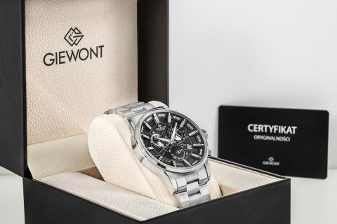 Zegarek Męski Giewont Chronograph Sapphire Srebrny GW4580-B2 Giewont