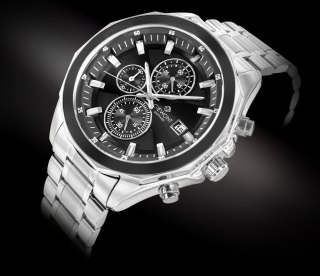 Zegarek Męski Giewont Chronograph Sapphire Srebrny GW7290-B2 Giewont