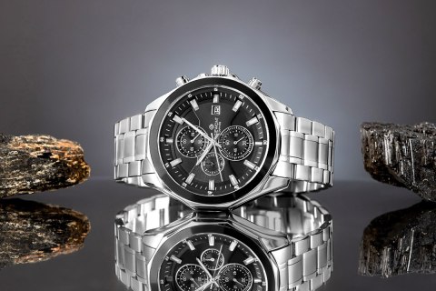 Zegarek Męski Giewont Chronograph Sapphire Srebrny GW7290-B2 Giewont