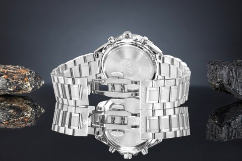 Zegarek Męski Giewont Chronograph Sapphire Srebrny GW7290-B2 Giewont