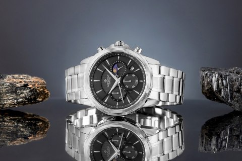 Zegarek Męski Giewont Chronograph Sapphire Srebrny GW9460-B2 Giewont