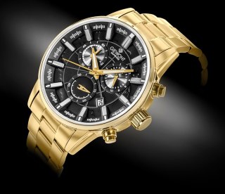 Zegarek Męski Giewont Chronograph Sapphire Złoto Czarny GW4580-B4 Giewont