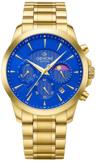 Zegarek Męski Giewont Chronograph Sapphire Złoto Niebieski GW9460-B5 Giewont