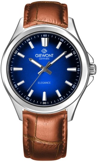 Zegarek Męski Giewont Elegance Sapphire Brązowo Niebieski GW5160-A7 Giewont