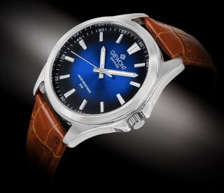 Zegarek Męski Giewont Elegance Sapphire Brązowo Niebieski GW5160-A7 Giewont