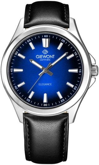 Zegarek Męski Giewont Elegance Sapphire Czarno Niebieski GW5160-A3 Giewont