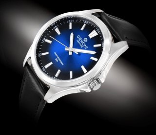 Zegarek Męski Giewont Elegance Sapphire Czarno Niebieski GW5160-A3 Giewont