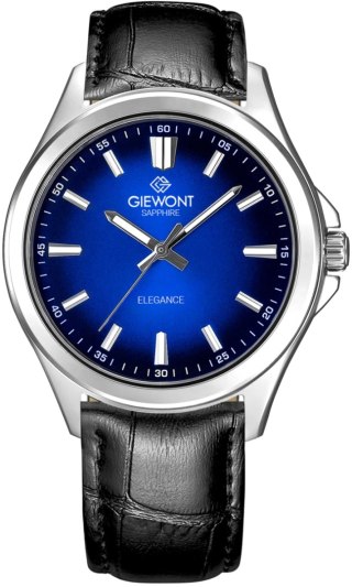 Zegarek Męski Giewont Elegance Sapphire Czarno Niebieski GW5160-A6 Giewont