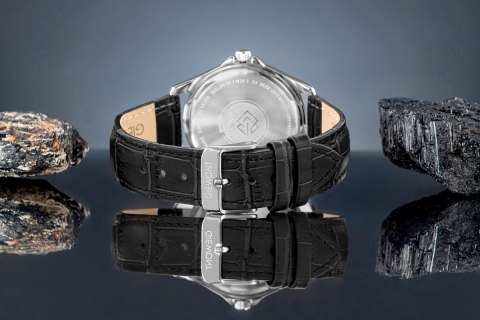Zegarek Męski Giewont Elegance Sapphire Czarno Niebieski GW5160-A6 Giewont