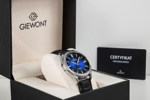 Zegarek Męski Giewont Elegance Sapphire Czarno Niebieski GW5160-A6 Giewont