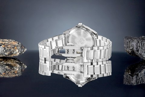 Zegarek Męski Giewont Elegance Sapphire Srebrno Niebieski GW5160-B3 Giewont
