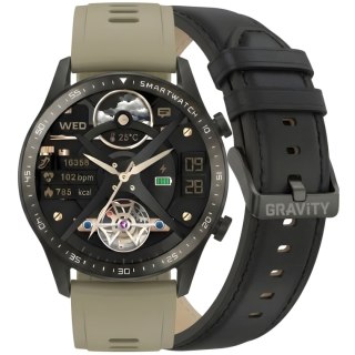 Smartwatch Gravity Czarny 2 Paski GT10-2 Gravity