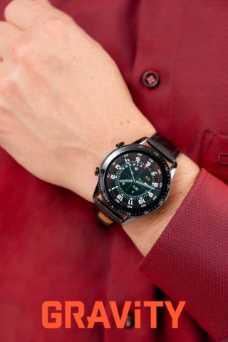 Smartwatch Gravity Czarny 2 Paski GT10-2 Gravity