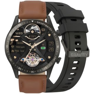 Smartwatch Gravity Czarny 2 Paski GT10-4 Gravity