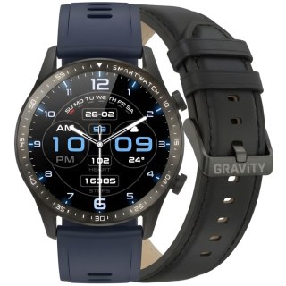 Smartwatch Gravity Czarny 2 Paski GT10-5 Gravity