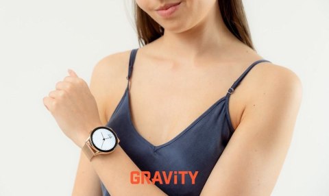 Smartwatch Gravity Różowe Złoto Pasek + Bransoleta GT11-7 Gravity
