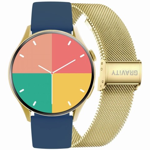 Smartwatch Gravity Złoty Pasek + Bransoleta GT11-4 Gravity