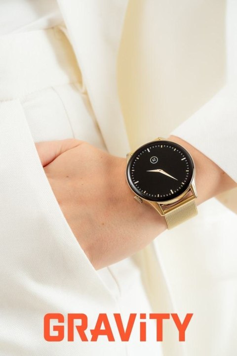 Smartwatch Gravity Złoty Pasek + Bransoleta GT11-4 Gravity
