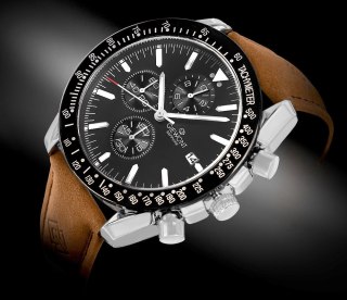 Zegarek Męski Giewont Chronograph Sapphire Brązowo Czarny GW8720-A1 Giewont